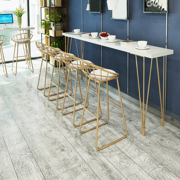 Glam Style Rectangle Bar Table Set 1/2/3/5/9 Pieces Solid Wood Counter Table 5 Pieces: Table, 4 Stools Clearhalo 'Bar Furniture' 'furn' 'furn_home_bar_bar_sets' 'Furniture' 'Home Bars & Bar Sets' 'home_bar_bar_sets' 'Kitchen & Dining Furniture' 6436471