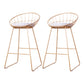 Glam Style Rectangle Bar Table Set 1/2/3/5/9 Pieces Solid Wood Counter Table Gold 30"H Stools (Set of 2) Clearhalo 'Bar Furniture' 'furn' 'furn_home_bar_bar_sets' 'Furniture' 'Home Bars & Bar Sets' 'home_bar_bar_sets' 'Kitchen & Dining Furniture' 6436472