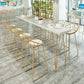Glam Style Rectangle Bar Table Set 1/2/3/5/9 Pieces Solid Wood Counter Table Clearhalo 'Bar Furniture' 'furn' 'furn_home_bar_bar_sets' 'Furniture' 'Home Bars & Bar Sets' 'home_bar_bar_sets' 'Kitchen & Dining Furniture' 6436473