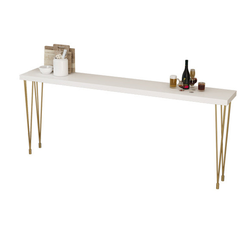 Glam Style Rectangle Bar Table Set 1/2/3/5/9 Pieces Solid Wood Counter Table White 118"L x 16"W Clearhalo 'Bar Furniture' 'furn' 'furn_home_bar_bar_sets' 'Furniture' 'Home Bars & Bar Sets' 'home_bar_bar_sets' 'Kitchen & Dining Furniture' 6436475