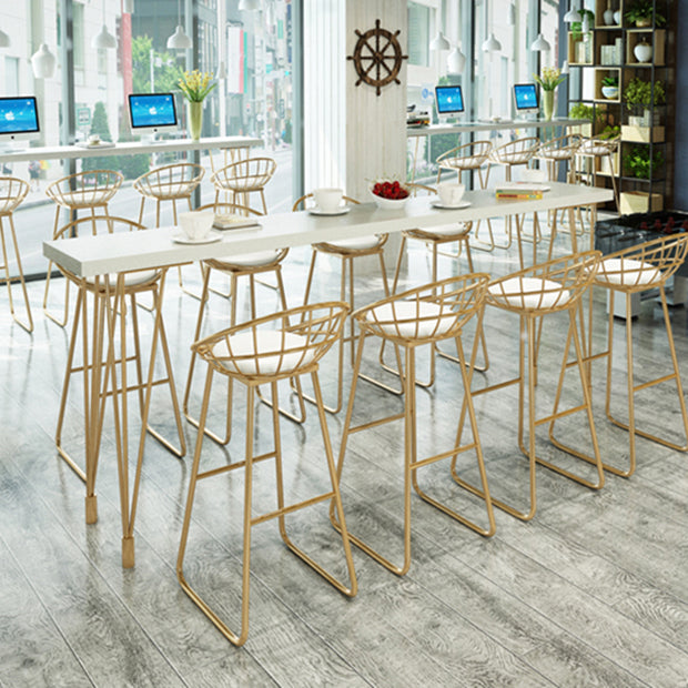 Glam Style Rectangle Bar Table Set 1/2/3/5/9 Pieces Solid Wood Counter Table Clearhalo 'Bar Furniture' 'furn' 'furn_home_bar_bar_sets' 'Furniture' 'Home Bars & Bar Sets' 'home_bar_bar_sets' 'Kitchen & Dining Furniture' 6436476