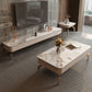 Glam TV Media Stand Enclosed Storage Media Console with Drawers