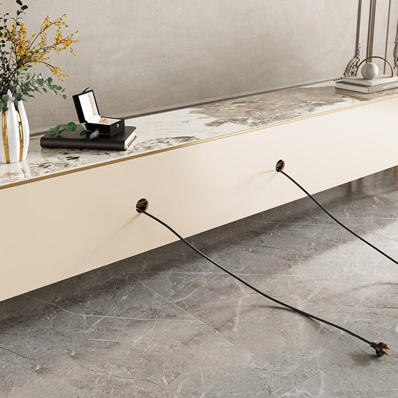 Stone Media Console Enclosed Storage TV Stand Console for Living Room Clearhalo 'furn' 'furn_tv_stands_entertainment_centers' 'Furniture' 'Living Room Furniture' 'TV Stands & Entertainment Centers' 'TV Stands & Media Storage Furniture' 'tv_stands_entertainment_centers' 6439325