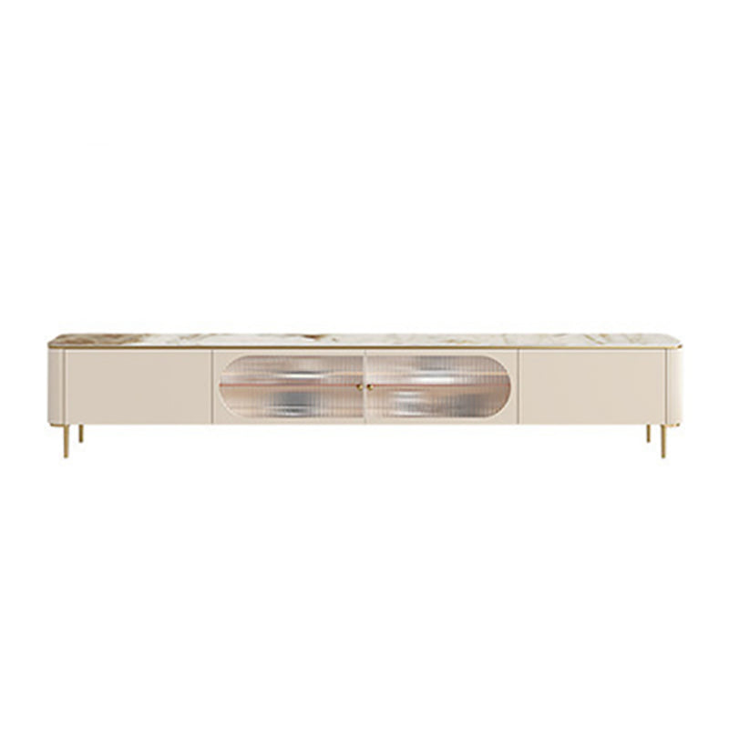 Stone Media Console Enclosed Storage TV Stand Console for Living Room Clearhalo 'furn' 'furn_tv_stands_entertainment_centers' 'Furniture' 'Living Room Furniture' 'TV Stands & Entertainment Centers' 'TV Stands & Media Storage Furniture' 'tv_stands_entertainment_centers' 6439327
