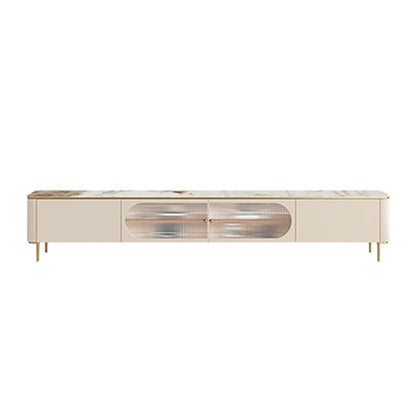 Stone Media Console Enclosed Storage TV Stand Console for Living Room Clearhalo 'furn' 'furn_tv_stands_entertainment_centers' 'Furniture' 'Living Room Furniture' 'TV Stands & Entertainment Centers' 'TV Stands & Media Storage Furniture' 'tv_stands_entertainment_centers' 6439327