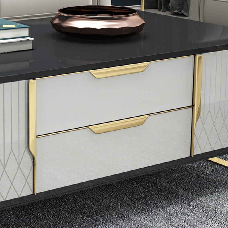 Enclosed Storage TV Media Stand Glam TV Stand Console for Living Room Clearhalo 'furn' 'furn_tv_stands_entertainment_centers' 'Furniture' 'Living Room Furniture' 'TV Stands & Entertainment Centers' 'TV Stands & Media Storage Furniture' 'tv_stands_entertainment_centers' 6439351