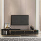 Glam – console sur pied en verre, tiroirs inclus, console multimédia avec pieds