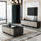 Console multimédia contemporaine Console de meuble TV en bois avec tiroirs