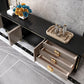 Console multimédia contemporaine Console de meuble TV en bois avec tiroirs
