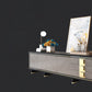 Console multimédia contemporaine Console de meuble TV en bois avec tiroirs