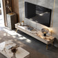 Console TV contemporanea con contenitore chiuso Console porta TV in pietra con gambe e cassetti