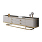 Glam Stone Stand Console Console multimediale di archiviazione chiusa con cassetti per soggiorno