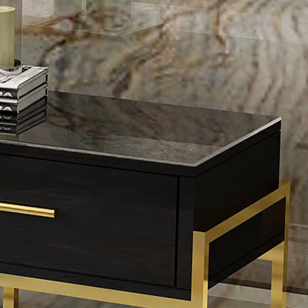 Console multimédia de rangement fermée Console de meuble TV Glam avec 3 tiroirs