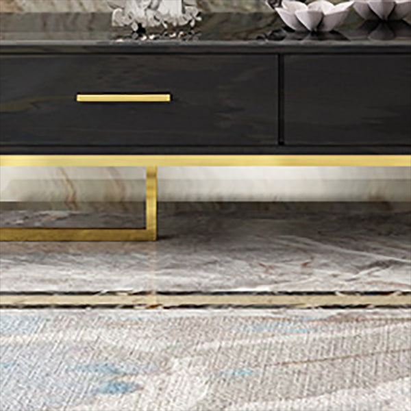 Console multimédia de rangement fermée Console de meuble TV Glam avec 3 tiroirs