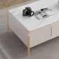 Glam Stone Stand Console Drawers Included Media Console with Legs Clearhalo 'furn' 'furn_tv_stands_entertainment_centers' 'Furniture' 'Living Room Furniture' 'TV Stands & Entertainment Centers' 'TV Stands & Media Storage Furniture' 'tv_stands_entertainment_centers' 6439464
