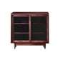 Modern Glass Doors Display Stand Pine Storage Cabinet for Living Room Clearhalo 'Display & China Cabinets' 'display_china_cabinets' 'furn' 'furn_display_china_cabinets' 'Furniture' 'Kitchen & Dining Furniture' 6439483