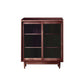 Modern Glass Doors Display Stand Pine Storage Cabinet for Living Room Clearhalo 'Display & China Cabinets' 'display_china_cabinets' 'furn' 'furn_display_china_cabinets' 'Furniture' 'Kitchen & Dining Furniture' 6439485