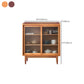 Modern Glass Doors Display Stand Pine Storage Cabinet for Living Room Clearhalo 'Display & China Cabinets' 'display_china_cabinets' 'furn' 'furn_display_china_cabinets' 'Furniture' 'Kitchen & Dining Furniture' 6439487