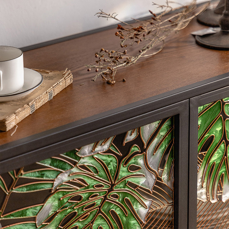 Modern Metal Display Stand Glass Doors Storage Cabinet for Living Room Clearhalo 'Display & China Cabinets' 'display_china_cabinets' 'furn' 'furn_display_china_cabinets' 'Furniture' 'Kitchen & Dining Furniture' 6439512