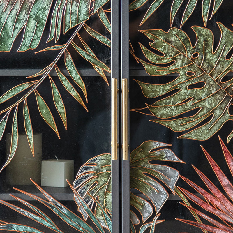 Modern Metal Display Stand Glass Doors Storage Cabinet for Living Room Clearhalo 'Display & China Cabinets' 'display_china_cabinets' 'furn' 'furn_display_china_cabinets' 'Furniture' 'Kitchen & Dining Furniture' 6439514