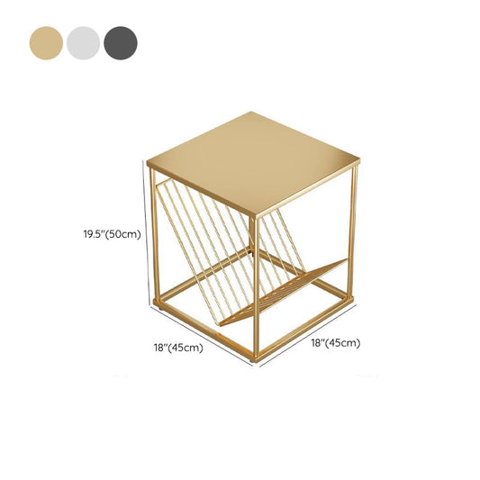 1 Regal Glam -Nachtschrank Metall Nachttisch Open Storage Night Tisch, 19,7 "groß