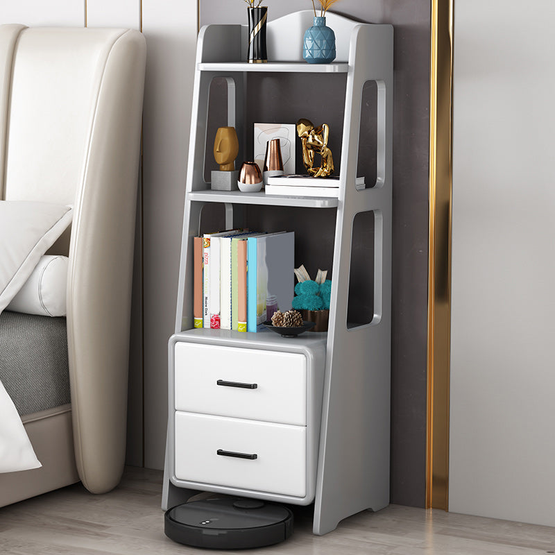 Contemporary Nightstand Open Storage Bedside Cabinet for Bedroom Grey 1 Piece Clearhalo 'Bedroom Furniture' 'furn' 'furn_night_stand' 'Furniture' 'night_stand' 'Nightstands' 6439594