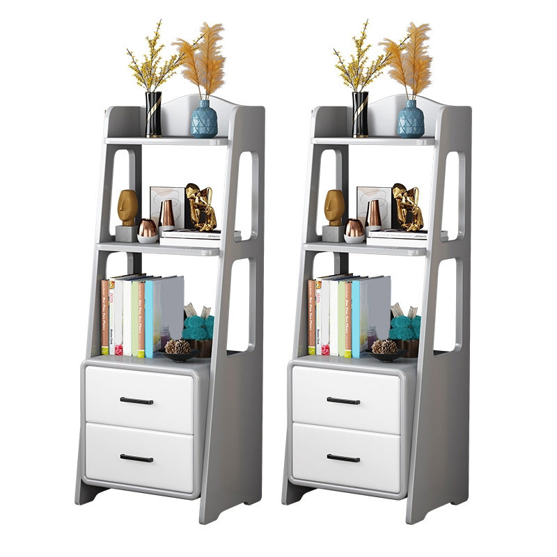 Contemporary Nightstand Open Storage Bedside Cabinet for Bedroom Grey 2 Piece Set Clearhalo 'Bedroom Furniture' 'furn' 'furn_night_stand' 'Furniture' 'night_stand' 'Nightstands' 6439604