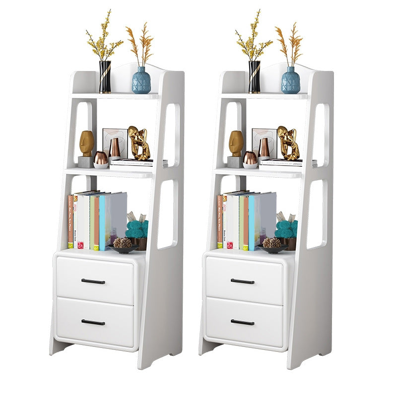 Contemporary Nightstand Open Storage Bedside Cabinet for Bedroom White 2 Piece Set Clearhalo 'Bedroom Furniture' 'furn' 'furn_night_stand' 'Furniture' 'night_stand' 'Nightstands' 6439605