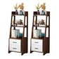 Contemporary Nightstand Open Storage Bedside Cabinet for Bedroom Nut-Brown 2 Piece Set Clearhalo 'Bedroom Furniture' 'furn' 'furn_night_stand' 'Furniture' 'night_stand' 'Nightstands' 6439606