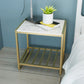 1 Shelf Industrial Nightstand Stone Open Storage Night Table 19.7" Tall Clearhalo 'Bedroom Furniture' 'furn' 'furn_night_stand' 'Furniture' 'night_stand' 'Nightstands' 6439644