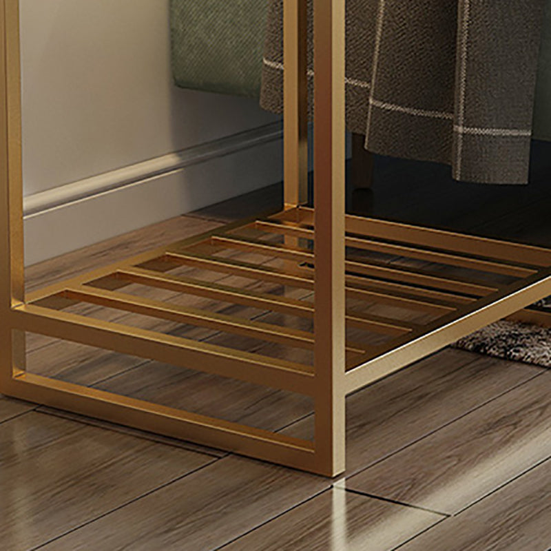 1 Shelf Industrial Nightstand Stone Open Storage Night Table 19.7" Tall Clearhalo 'Bedroom Furniture' 'furn' 'furn_night_stand' 'Furniture' 'night_stand' 'Nightstands' 6439653