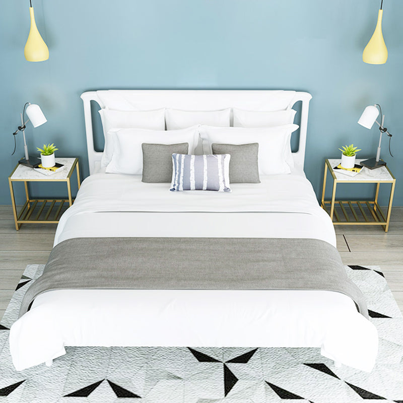 1 Shelf Industrial Nightstand Stone Open Storage Night Table 19.7" Tall Clearhalo 'Bedroom Furniture' 'furn' 'furn_night_stand' 'Furniture' 'night_stand' 'Nightstands' 6439658