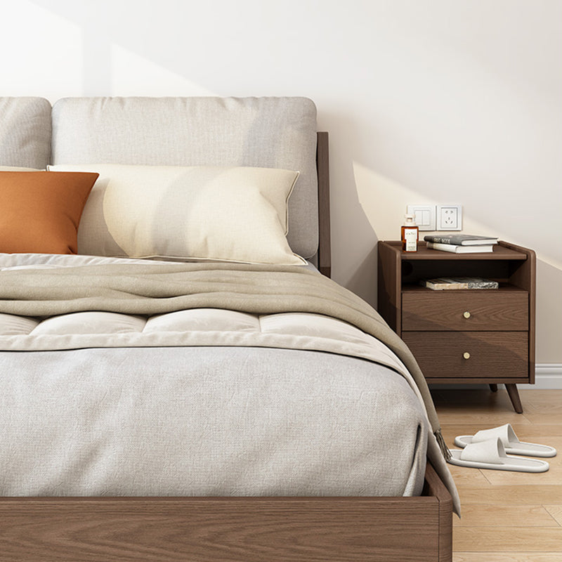 2 Drawers Night Table 1 Shelf Solid Wood Nightstand With Legs ,20.9" Tall Clearhalo 'Bedroom Furniture' 'furn' 'furn_night_stand' 'Furniture' 'night_stand' 'Nightstands' 6439676