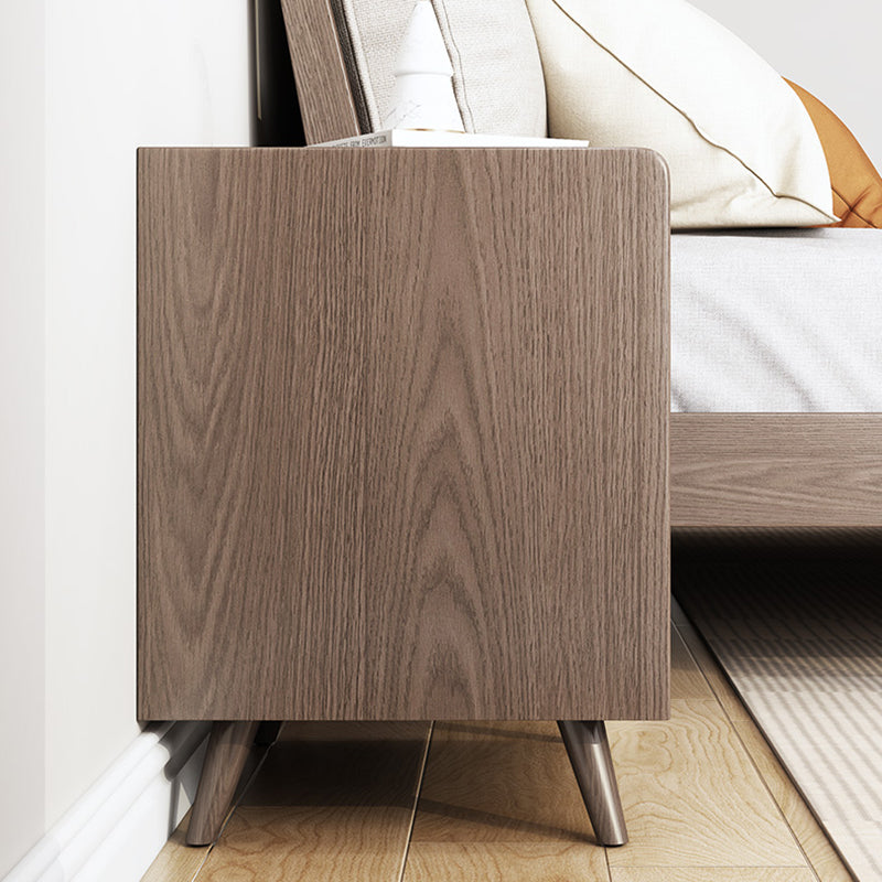 2 Drawers Night Table 1 Shelf Solid Wood Nightstand With Legs ,20.9" Tall Clearhalo 'Bedroom Furniture' 'furn' 'furn_night_stand' 'Furniture' 'night_stand' 'Nightstands' 6439677