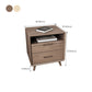 2 Drawers Night Table 1 Shelf Solid Wood Nightstand With Legs ,20.9" Tall Clearhalo 'Bedroom Furniture' 'furn' 'furn_night_stand' 'Furniture' 'night_stand' 'Nightstands' 6439680