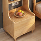 Contemporary Nightstand Open Storage Bedside Cabinet with Drawers