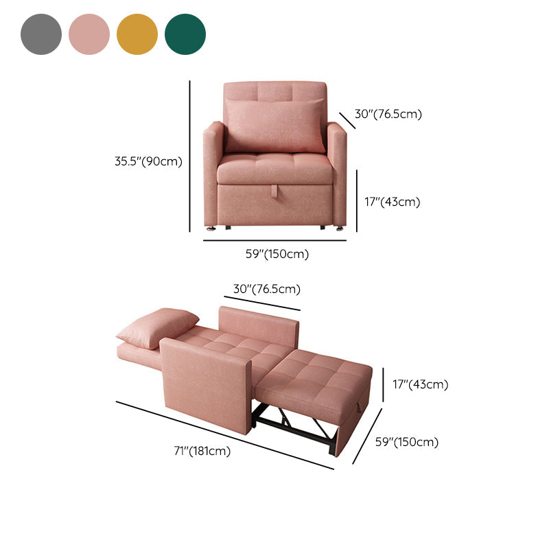 Velvet Daybed with Upholstered Contemporary Convertible Metal Bed