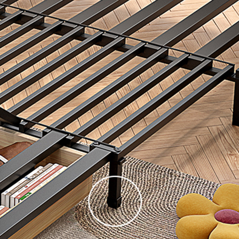 Beige Daybed metalen frame kinderen bed met matras en hoofdeinde