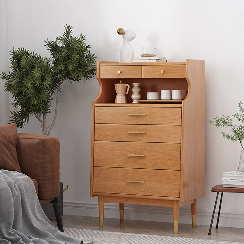 Contemporary Chest Solid Wood 6 - Drawer Rectangle Straight Legs Accent Chest Clearhalo 'Cabinets & Chests' 'cabinets_chests' 'furn' 'furn_cabinets_chests' 'Furniture' 'Living Room Furniture' 6440027
