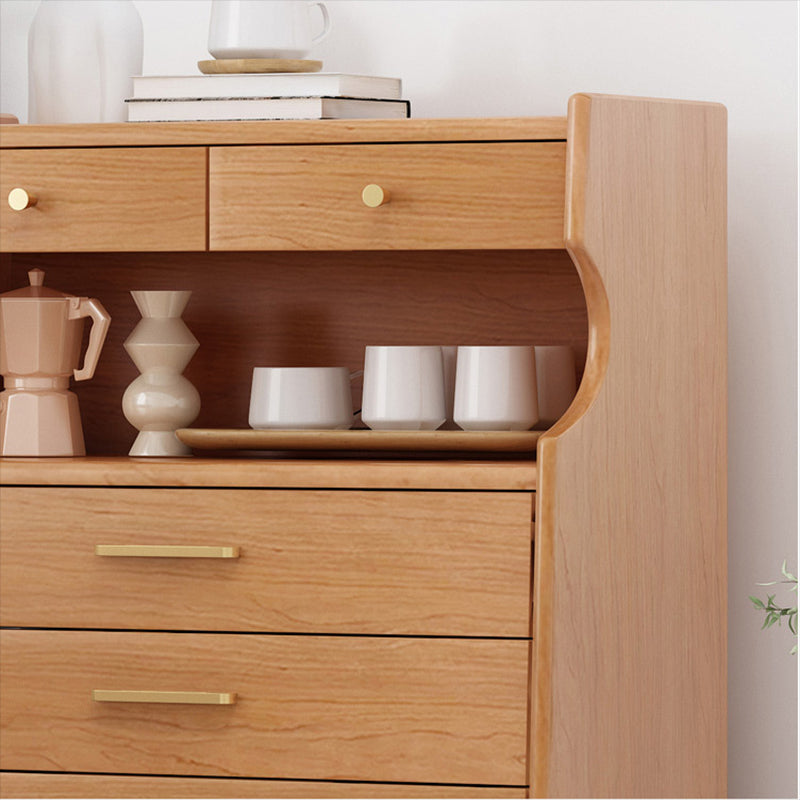 Contemporary Chest Solid Wood 6 - Drawer Rectangle Straight Legs Accent Chest Clearhalo 'Cabinets & Chests' 'cabinets_chests' 'furn' 'furn_cabinets_chests' 'Furniture' 'Living Room Furniture' 6440032