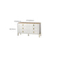 Glam Stone Coffre de rangement blanc 16" de large pour chambre à coucher avec tiroirs