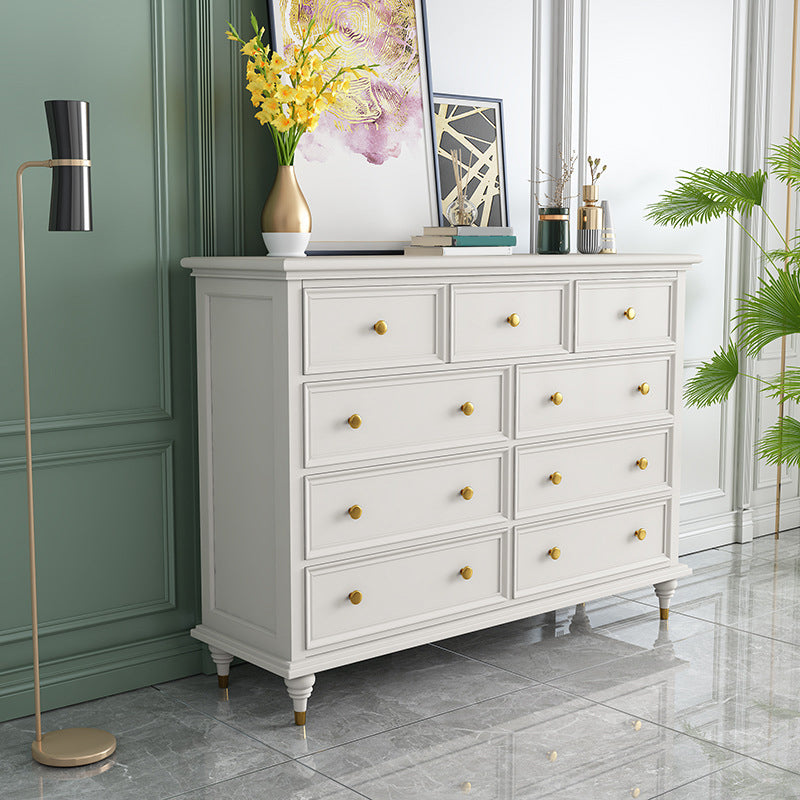 Glam Solid Wood Chest Home Storage Chest in White with Drawers Clearhalo 'Bedroom Furniture' 'Dressers & Chests' 'dressers_chests' 'furn' 'furn_dressers_chests' 'Furniture' 6440065