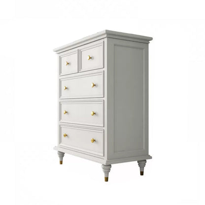 Glam Solid Wood Chest Home Storage Chest in White with Drawers 5 Clearhalo 'Bedroom Furniture' 'Dressers & Chests' 'dressers_chests' 'furn' 'furn_dressers_chests' 'Furniture' 6440066