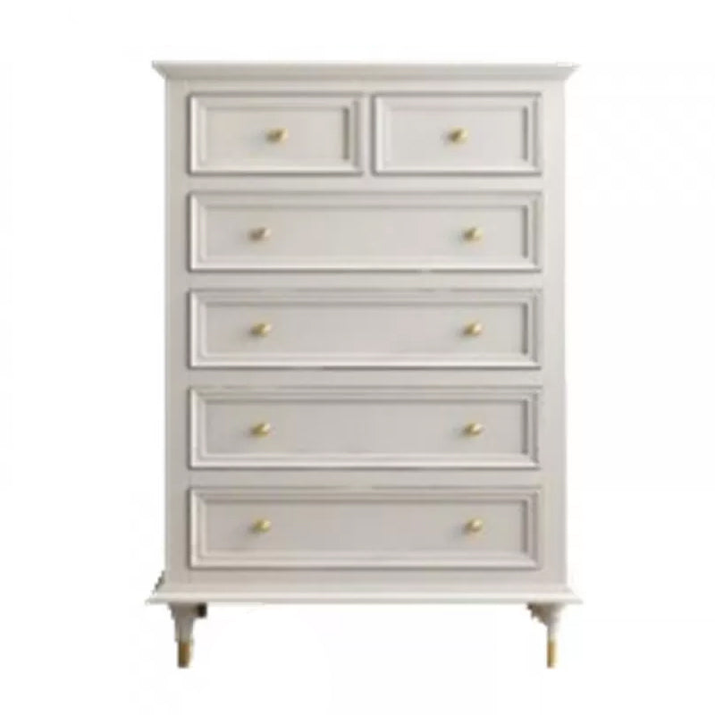 Glam Solid Wood Chest Home Storage Chest in White with Drawers 6 Clearhalo 'Bedroom Furniture' 'Dressers & Chests' 'dressers_chests' 'furn' 'furn_dressers_chests' 'Furniture' 6440067