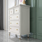 Glam Solid Wood Chest Home Storage Chest in White with Drawers Clearhalo 'Bedroom Furniture' 'Dressers & Chests' 'dressers_chests' 'furn' 'furn_dressers_chests' 'Furniture' 6440070