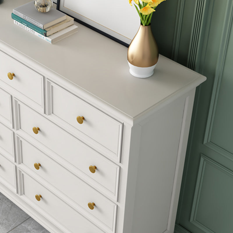 Glam Solid Wood Chest Home Storage Chest in White with Drawers Clearhalo 'Bedroom Furniture' 'Dressers & Chests' 'dressers_chests' 'furn' 'furn_dressers_chests' 'Furniture' 6440077