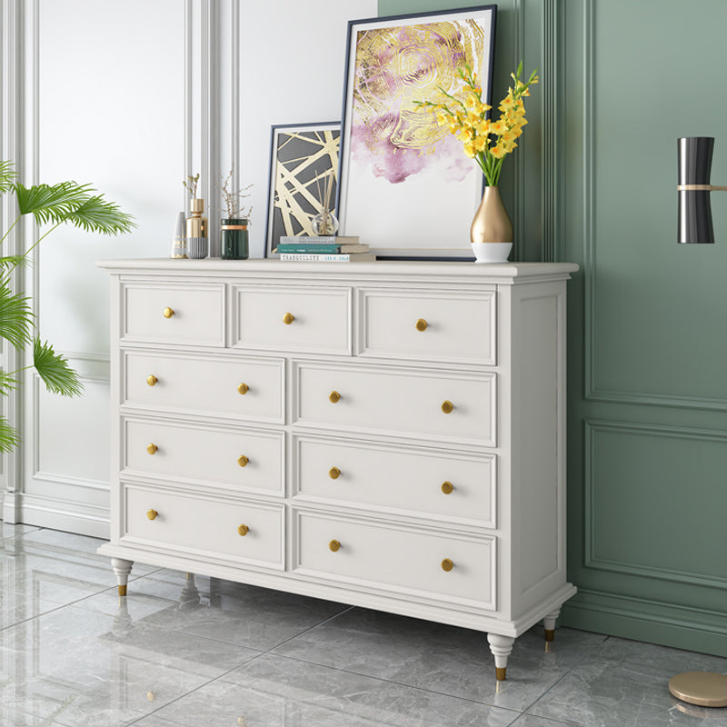 Glam Solid Wood Chest Home Storage Chest in White with Drawers Clearhalo 'Bedroom Furniture' 'Dressers & Chests' 'dressers_chests' 'furn' 'furn_dressers_chests' 'Furniture' 6440081