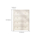 Glam Solid Wood Storage Chest Home Chest in White with Drawers