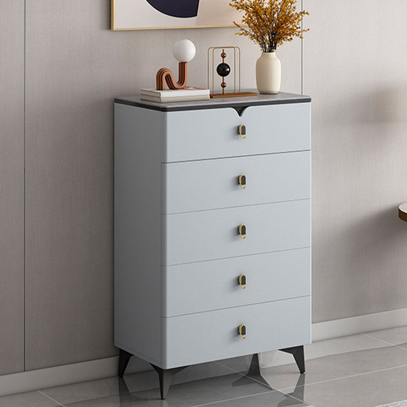 Stone Contemporary Storage Chest Bedroom Chest with Black Legs 24"L x 16"W x 45"H Grey Clearhalo 'Bedroom Furniture' 'Dressers & Chests' 'dressers_chests' 'furn' 'furn_dressers_chests' 'Furniture' 6440149