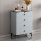 Stone Contemporary Storage Chest Bedroom Chest with Black Legs 24"L x 16"W x 37"H Grey Clearhalo 'Bedroom Furniture' 'Dressers & Chests' 'dressers_chests' 'furn' 'furn_dressers_chests' 'Furniture' 6440150